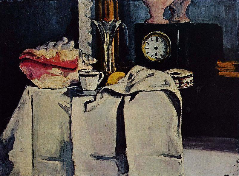 Paul Cezanne The Black Marble Clock Spain oil painting art